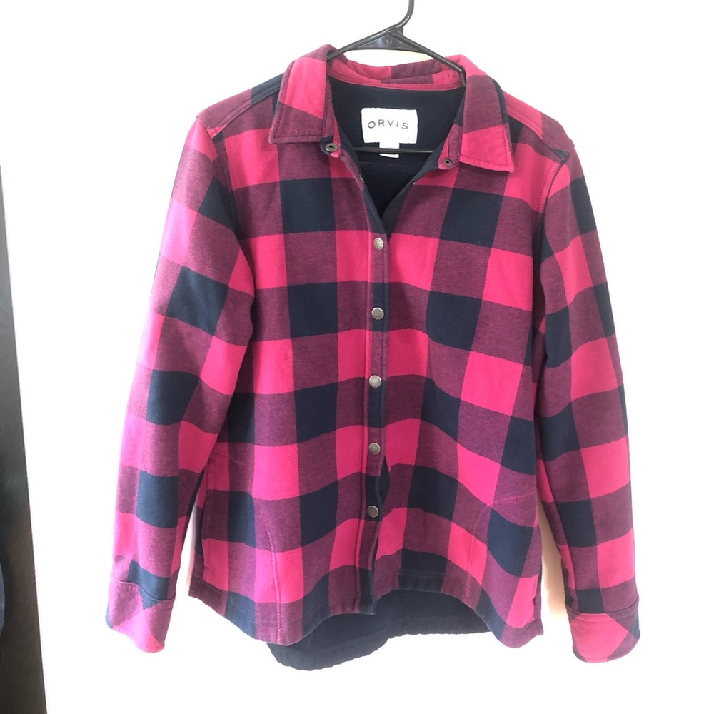 Orvis Flannel and Fleece Lined Shacket, Size Large